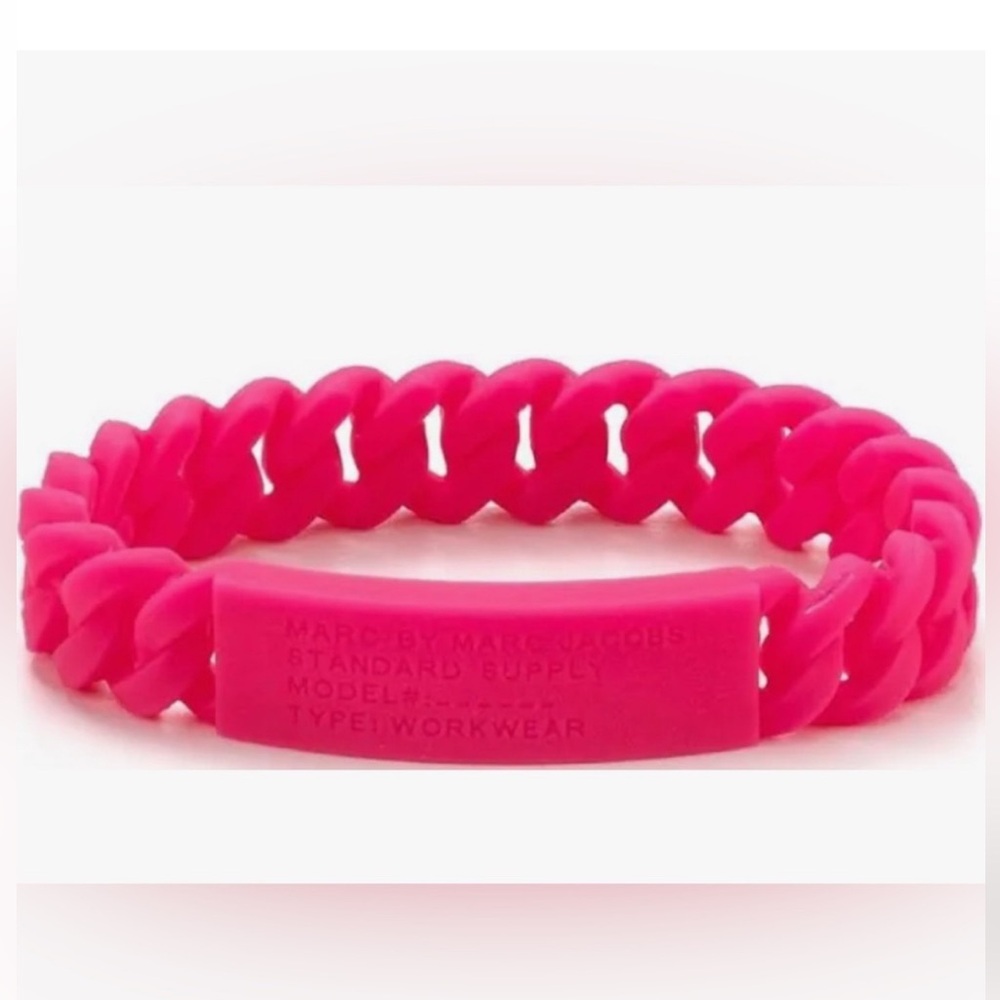 💕 MARC BY MARC JACOBS KNOCKOUT PINK CHAIN BRACELET NWT